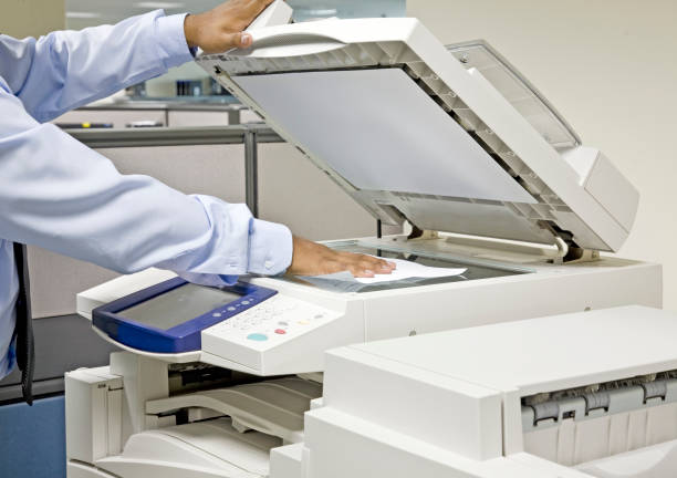 Photocopy machine printing documents